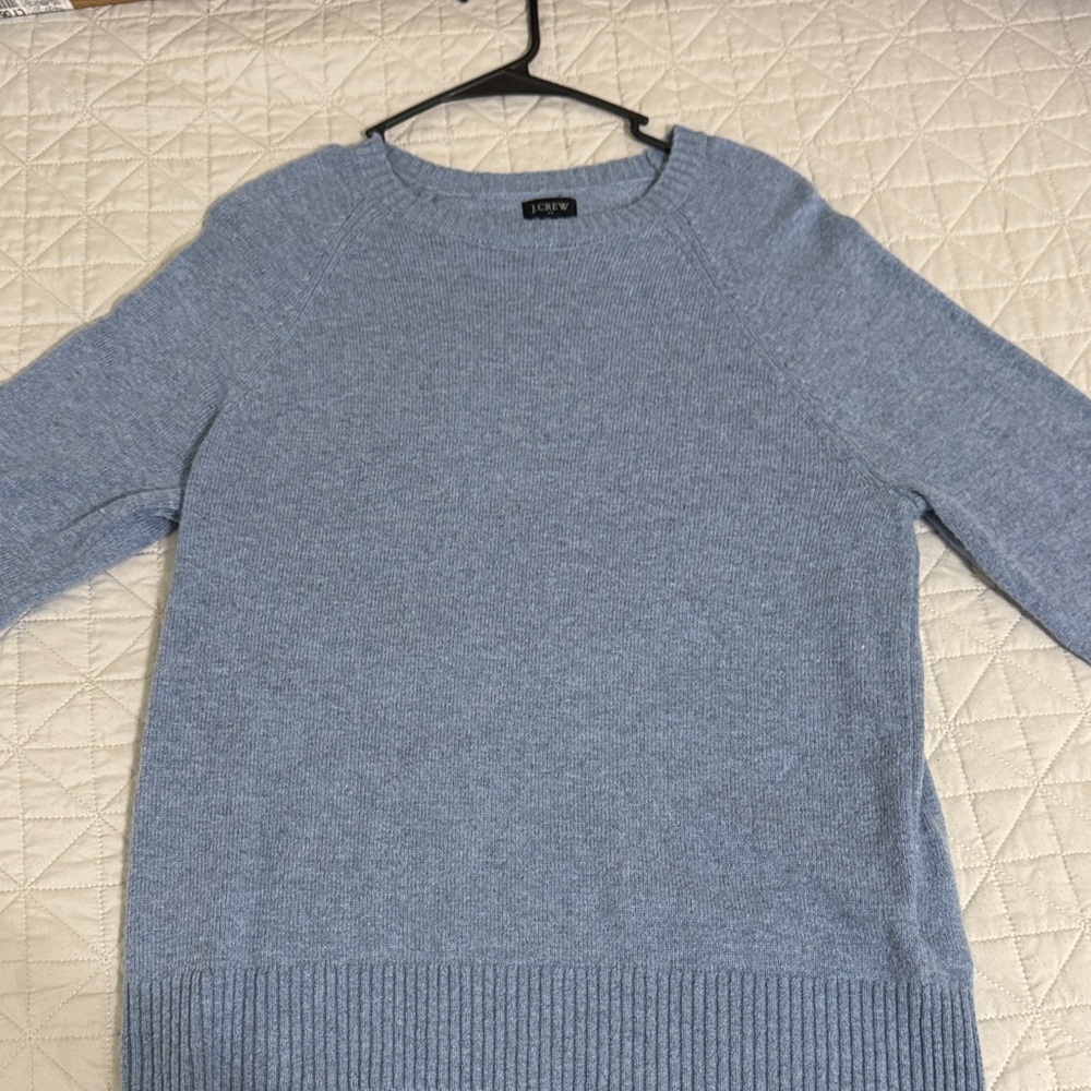 J Crew Soft Heather Blue Crewneck Sweater
